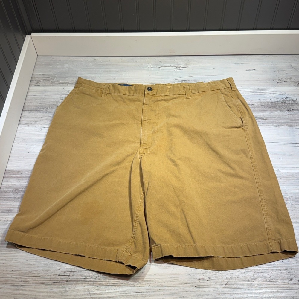 Vintage Polo Ralph Lauren Mens Sz 38 Khaki Brown Cotton Casual Chino Shorts
